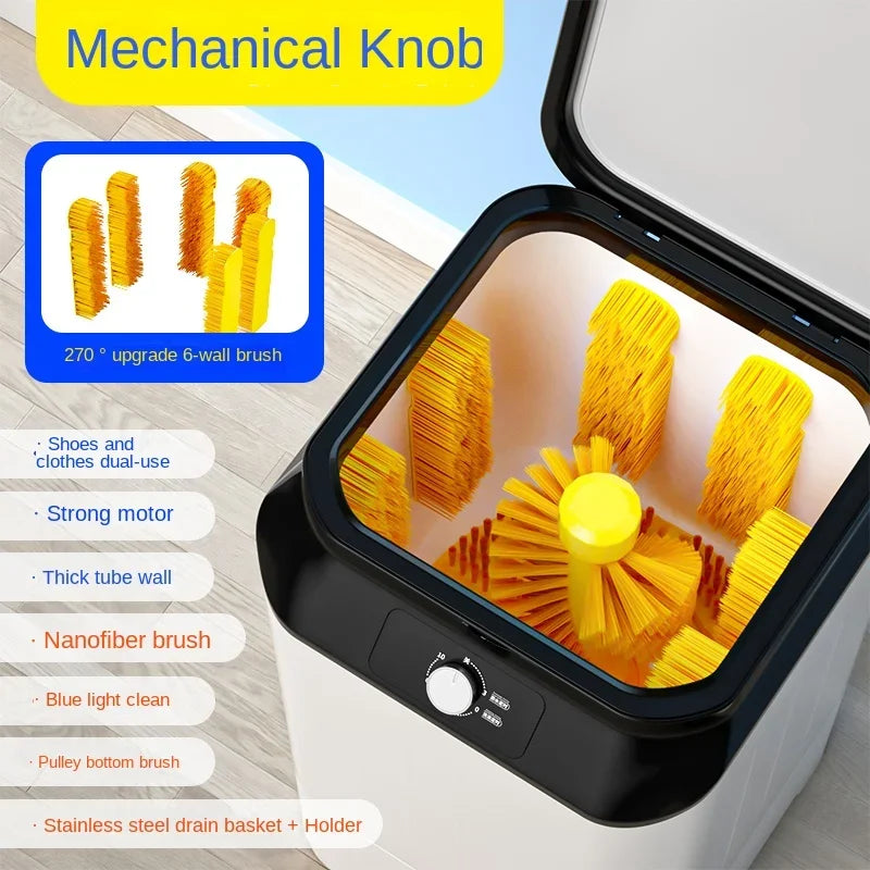 220V shoe washing machine, fully automatic washing and stripping integrated small shoe and sock dedicated washing machine BAA