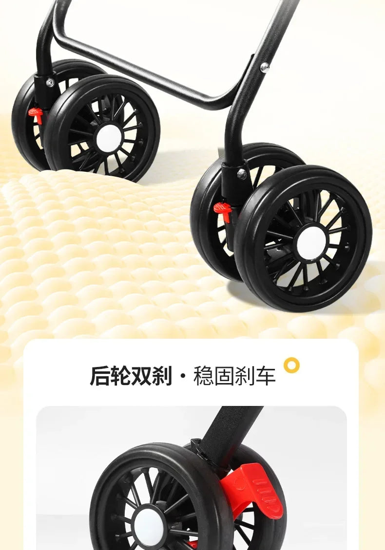 Pet Stroller Dog Cat Large and Small Dog Out Pet Cart Outdoor Travel Lightweight Foldable Cat Supplies