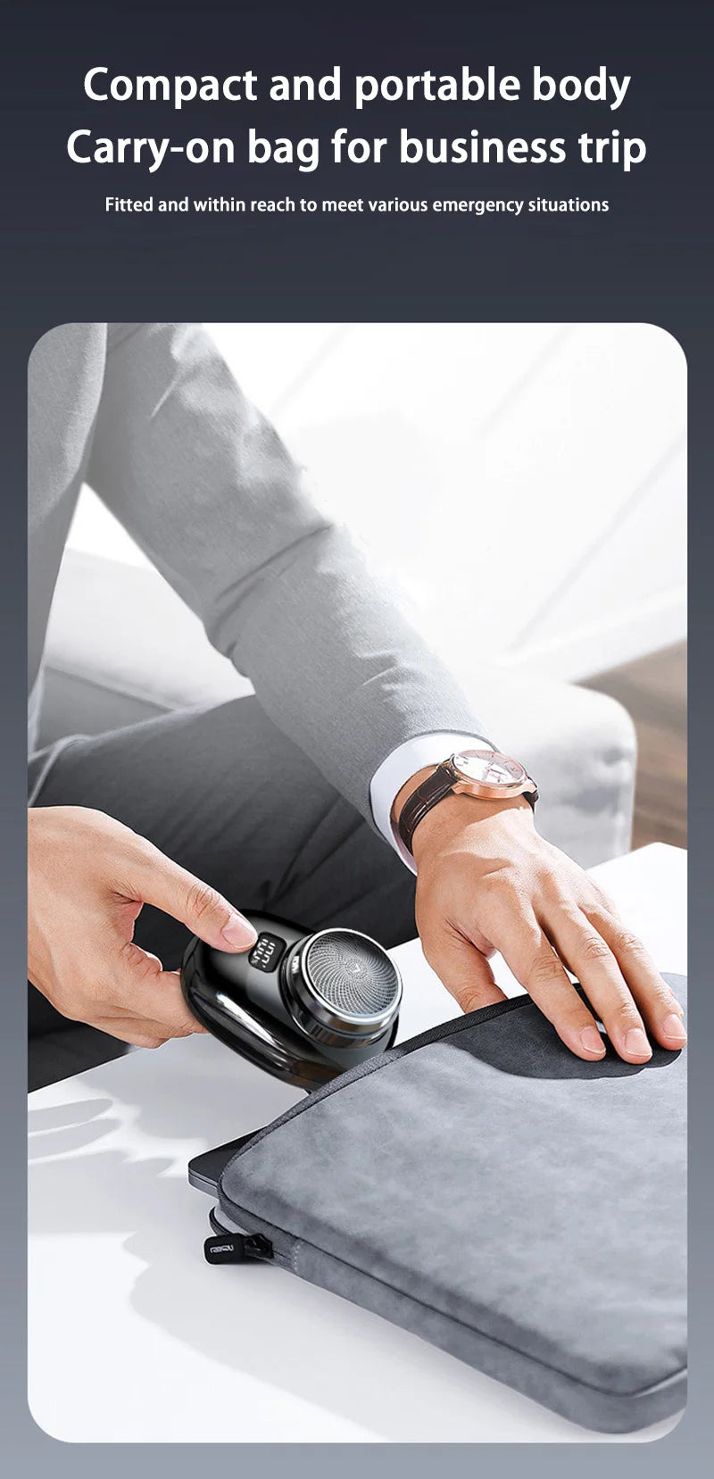 Electric Travel Shaver Portable Razor Man Wet And Dry Usb Rechargeable Shaver Typec Charging Shaving Machine Mini For Men