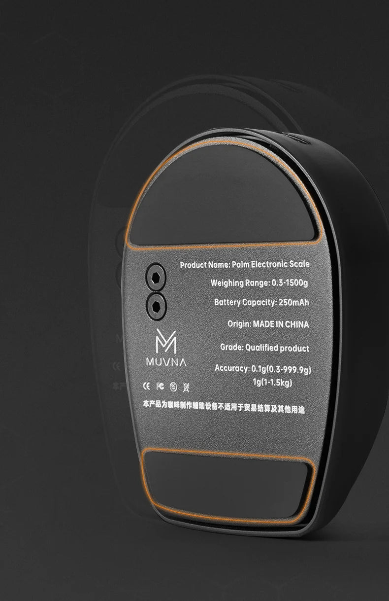 MUVNA Mini Electronic Scale Espresso LED Weighing 0.1g High Precision Measures Portable Coffee Scale With Powder Receiving Cup