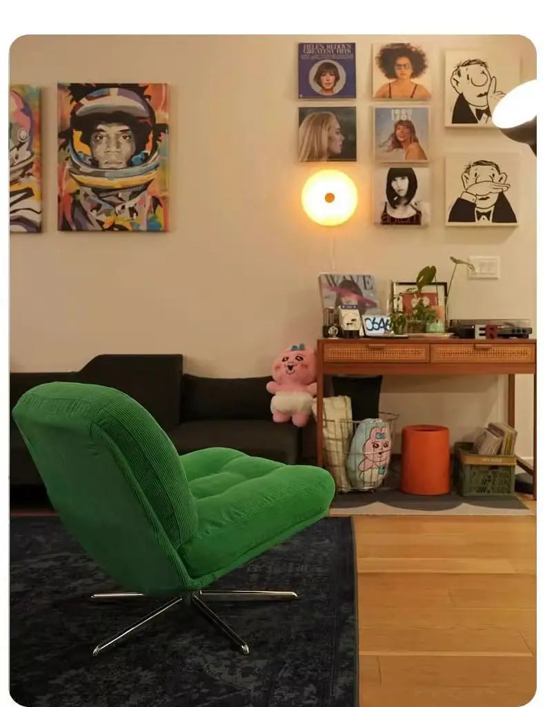 Realife Internet Celebrity Sofa Chair Dewey Ringer Leisure Chair Rotating Living Room Balcony Small Sized Single Chair 2025 New