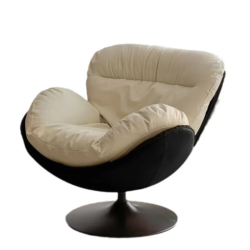 Nordic Single Rotating Sofa Chair Modern Simple Home Living Room Balcony Bedroom Eggshell Chair Light Luxury Lazy Rocking Chair