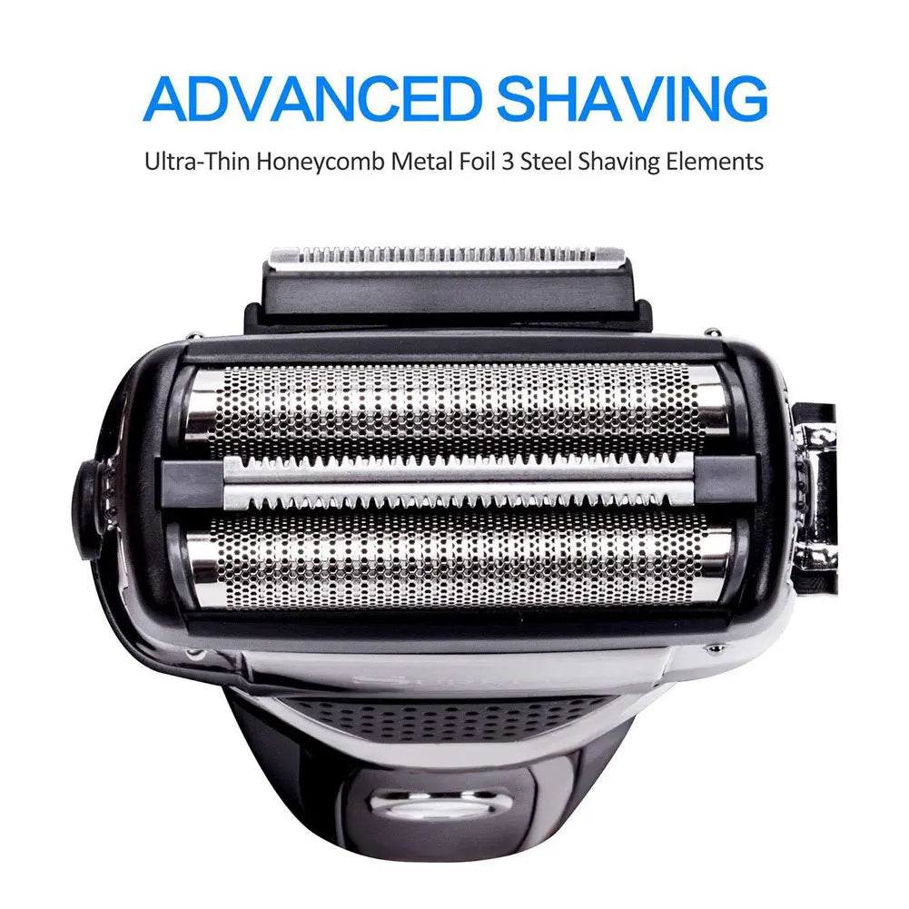 Surker Electric Shaver for Men Rechargeable Intelligent Reciprocating Type Razor Washable Digital LCD Display Shaving Machine