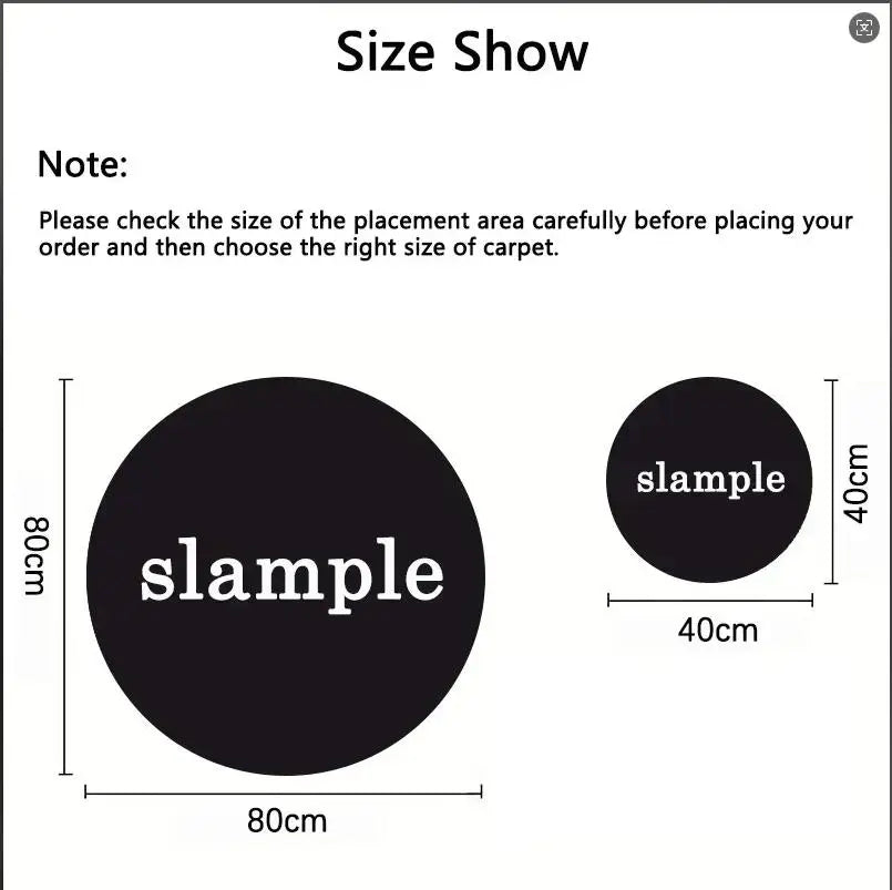 Premium Round  Computer Desk, Anti-Slip Floor Protector with High-End Look, Home & Office Decor