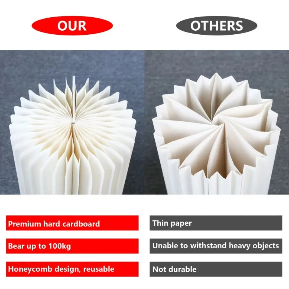 Buffet Risers Food Display Stand Round Table Cake Dessert Stand for Parties Foldable Paper Columns Display for Wedding Birthday