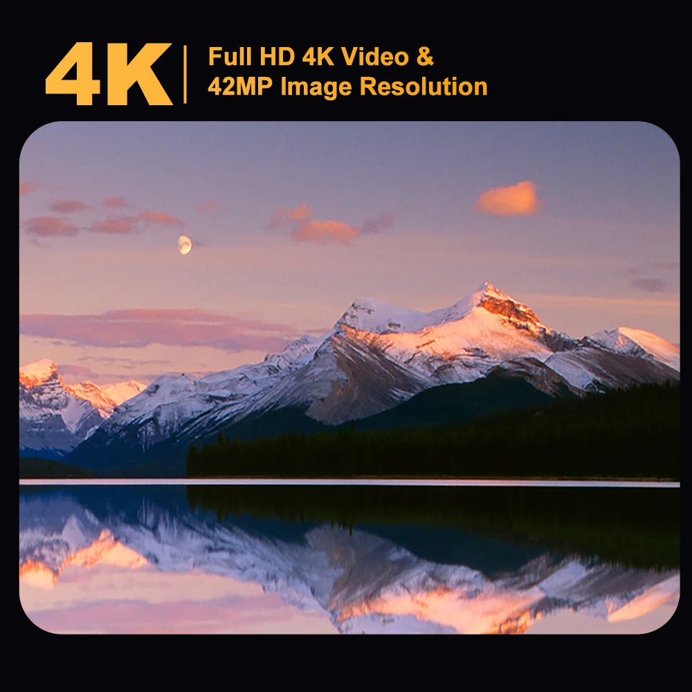 4K Portable Digital photography Camera 2 in1 Photo Video Record DV Travel Video Camera 18X Zoom 3'' Rotatable Screen With Flash