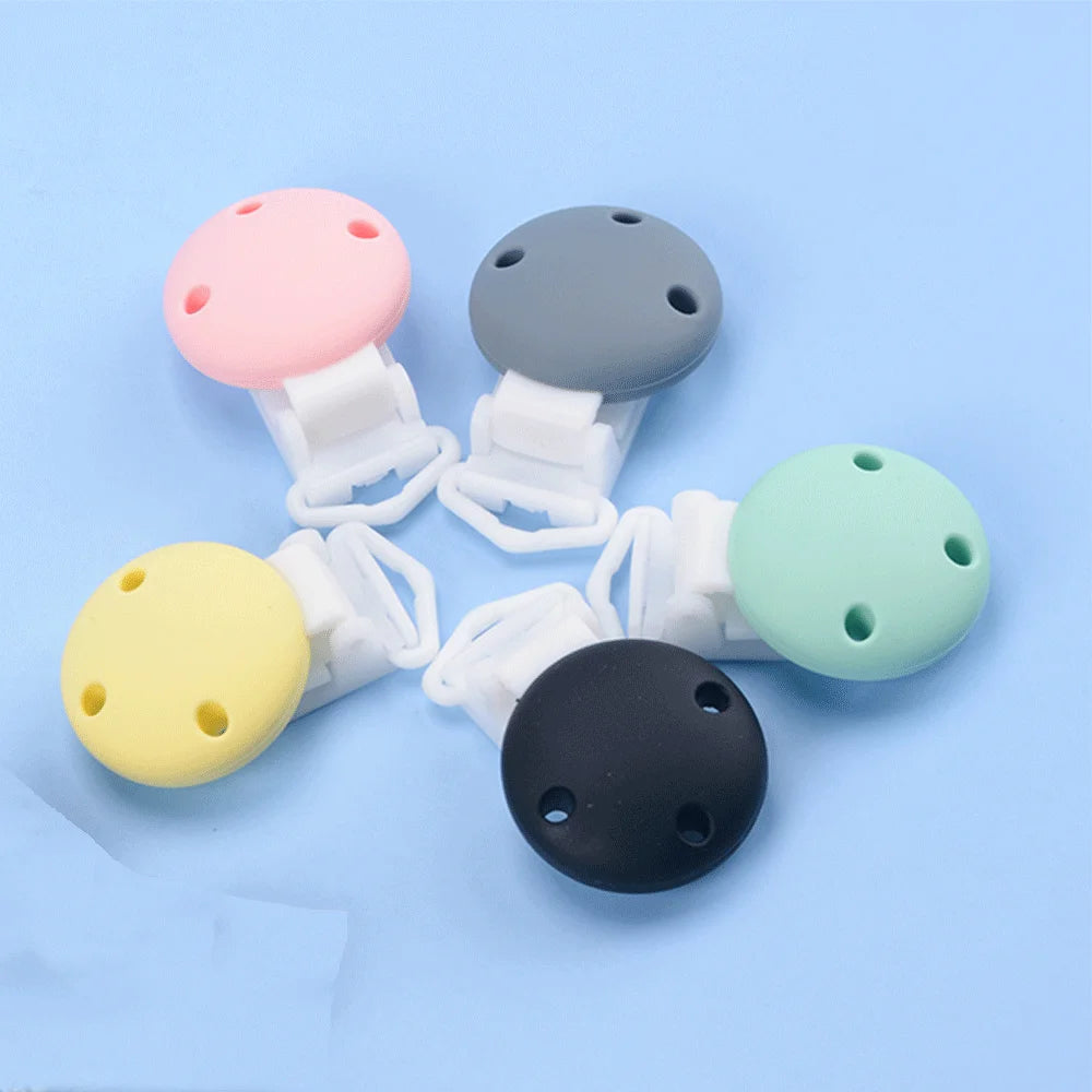 Lofca Silicone Clip 5 PCS Baby Pacifiers for DIY Pacifier Chain Nursing Teething Baby Gifts Food Grade Free BPA Baby