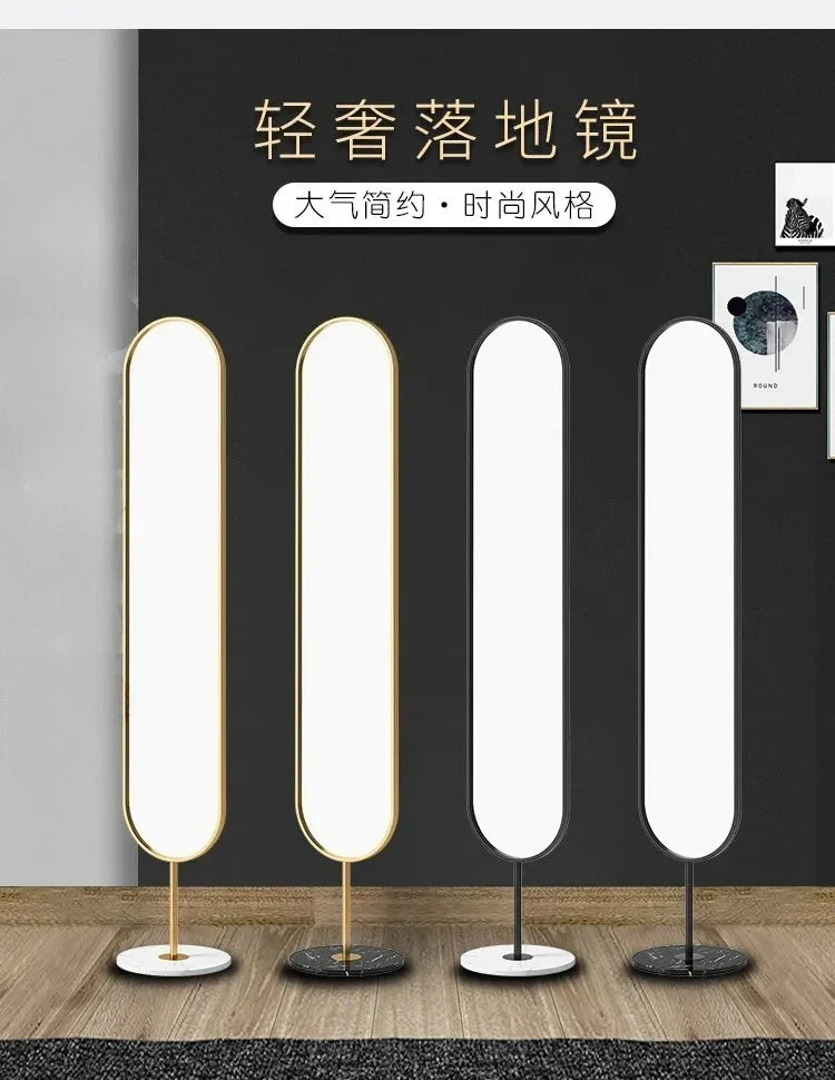 Floor Standing Mirror Decoration Modern Full Body Oval Bathroom Bedroom Mirror Funky Luxury Long Big Espelhos Home Products