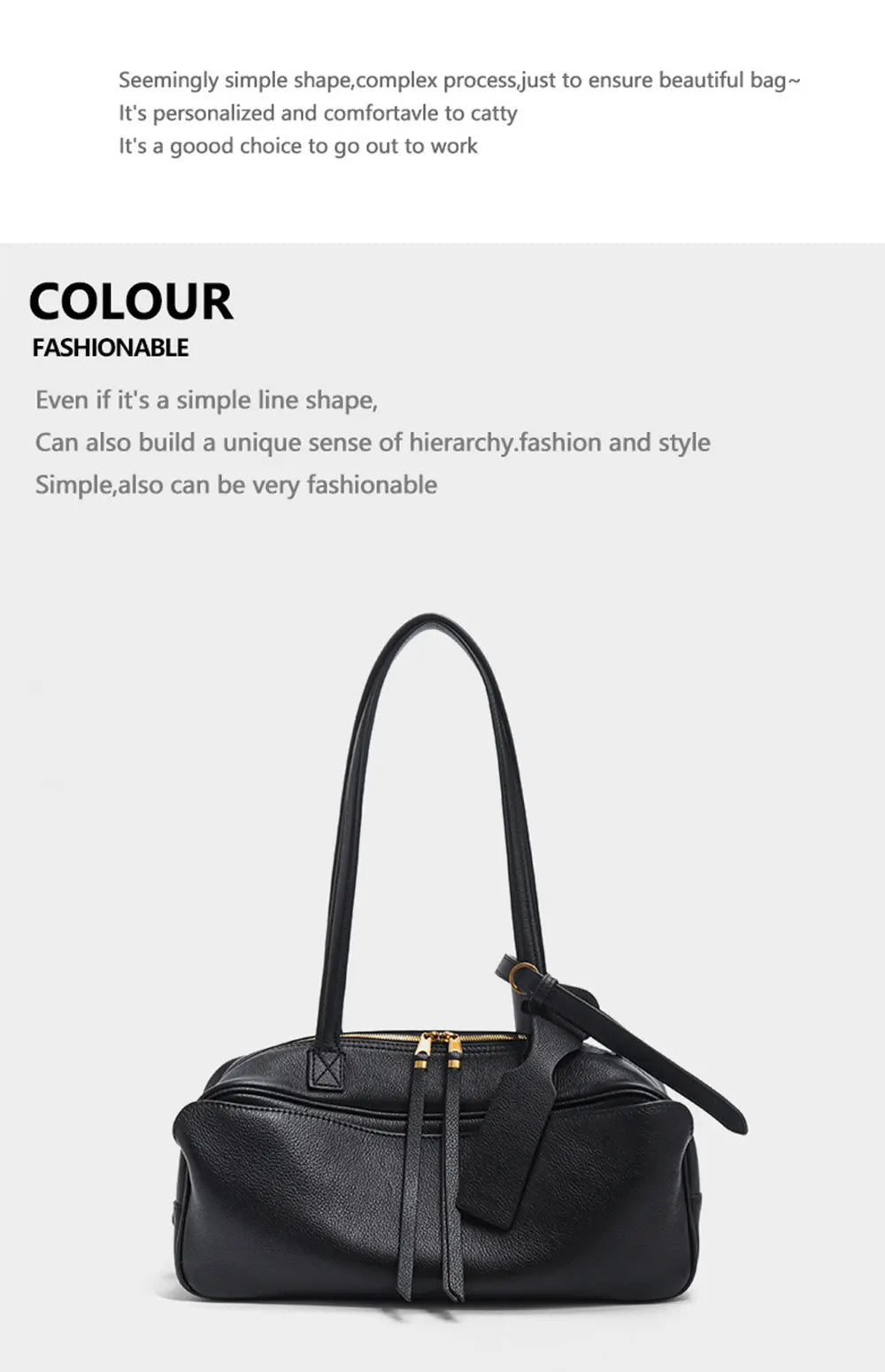 New Women's Bag Genuine Leather Luxury Designer Women Shoulder Bag Soft Cowhide Handbags Fashion High Quality Baguette Bags