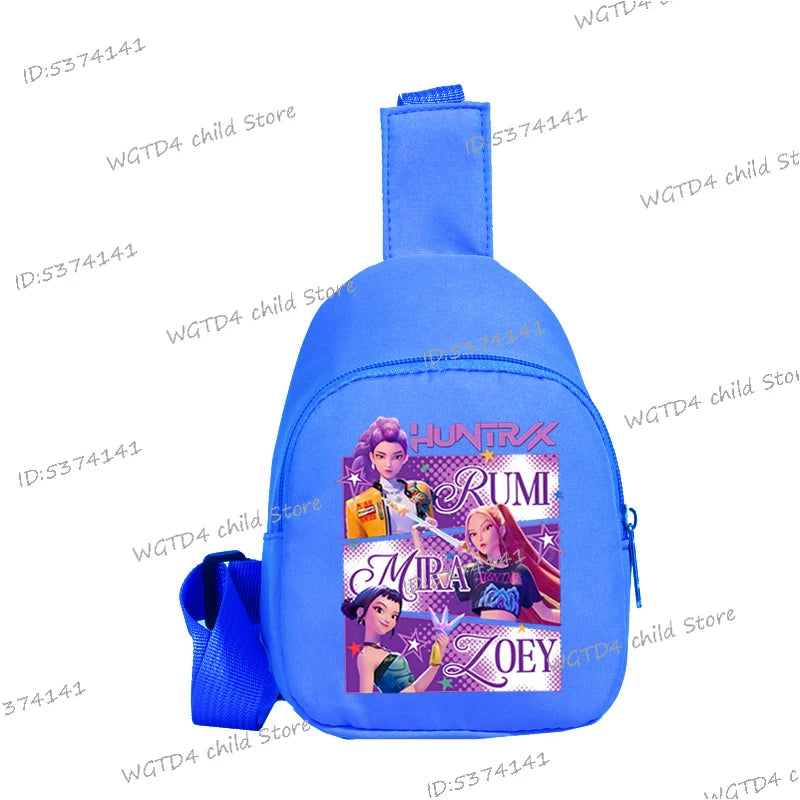 Children's Chest Bag K-Pop Demon Hunters Messenger Bags Baby Shoulder Bag Kids Gifts Mini Kids Gifts Cute Purses and Handbags