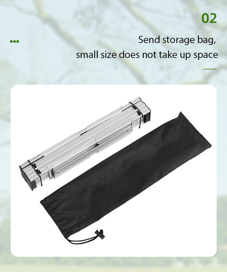 WESTTUNE Lightweight Roll Table Mini Folding Backpacking Fishing Picnic BBQ Outdoor Table Aluminum Living Room Dining Table