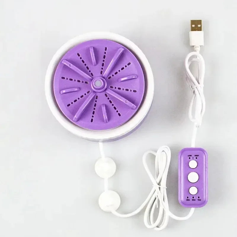 Portable USB Mini Washer Compact Turbine for Underwear & Socks with 3 Adjustable Speeds Space-Saving Design for Dorms & Travel