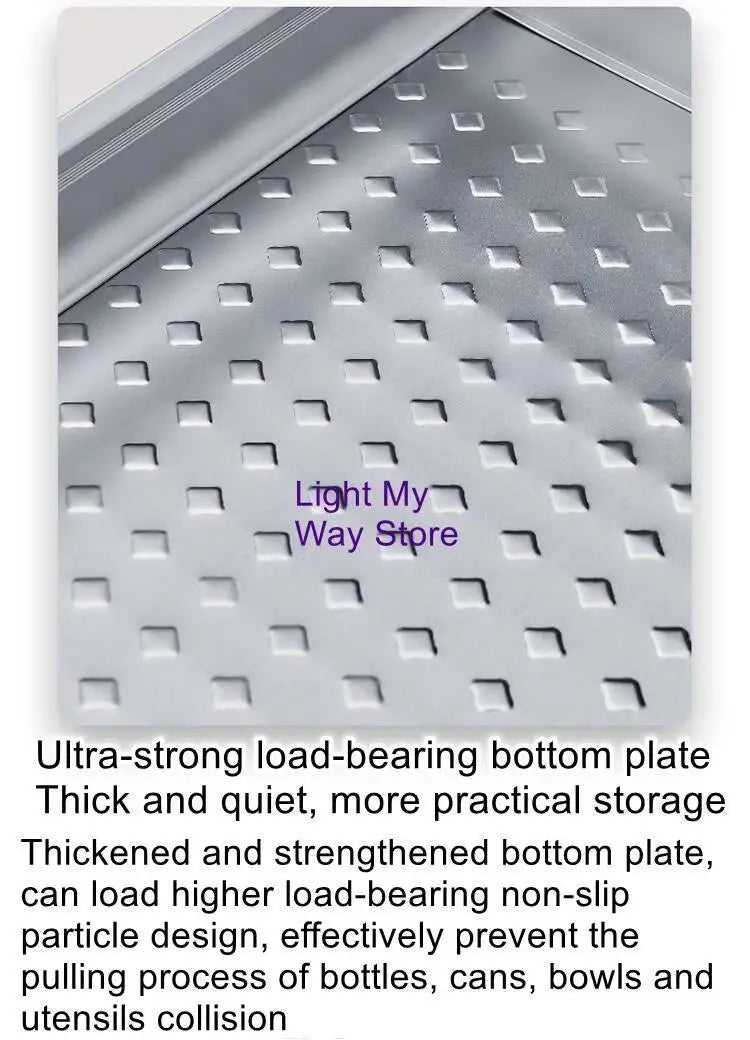 Stainless Steel Aluminum Alloy Hanging Lifting Basket Kitchen Pull-Down Cabinet Storage Rack