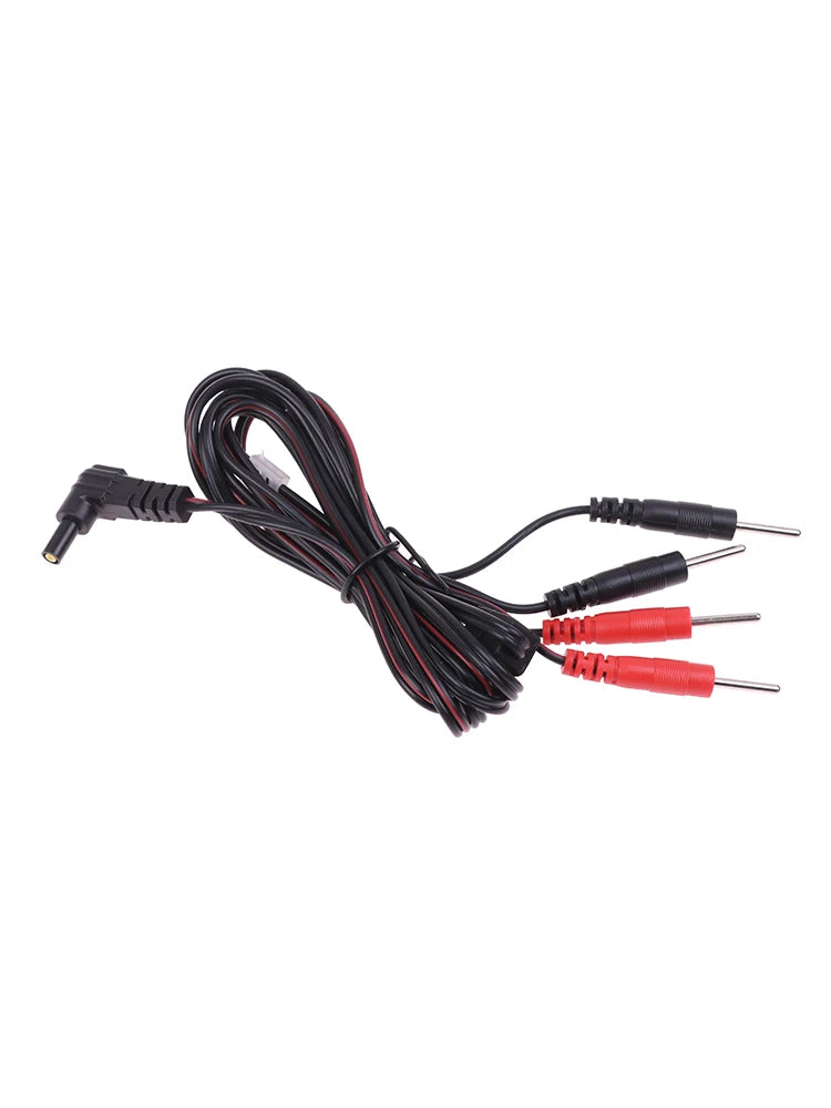 2/4Button Electrotherapy Electrode Lead Electric Shock Wires Cable For Ten Massager Connection Cable Massage & Relaxation
