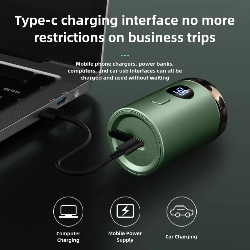 Men Electric Mini Shaver Rechargeable Type-c Charging Car Portable Led Digital Display Wet & Dry Shaver Men Women Home Razor