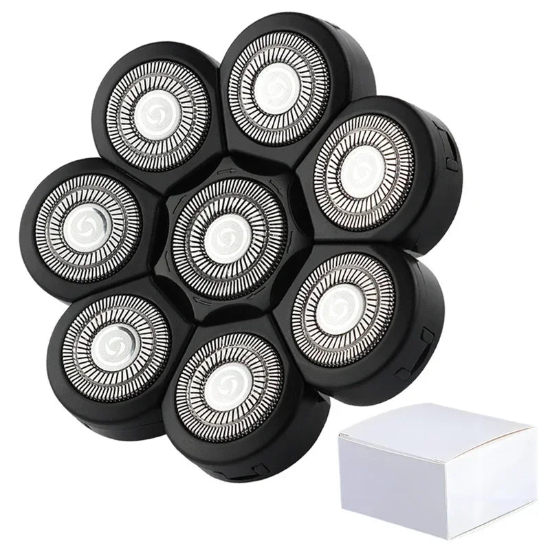 Replaceable Electric Shaver Head 3/5/6/7/8/9 Floating Blade Head Nose Trimmer Hair Clipper And Face Cleaning Brush Massage Head