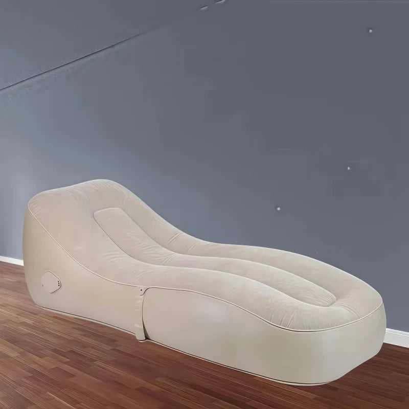 Mountaineering Camping Automatic Inflatable Sofa, Outdoor Sports Folding Portable Lazy Inflatable Chair,Built-In Inflatable Pump