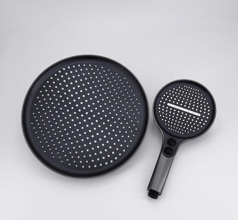 VGX Gold Shower System Set Bathroom Shower Faucet Set 3-way Rainfall Shower Set Shower Mixer Crane with Hand Shower Set Grey