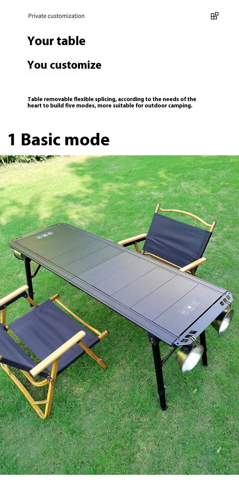 Folding IGT table 5 Unit Lightweight table Backpack roll table Expand adjustable leg desk Desktop burner bbq table