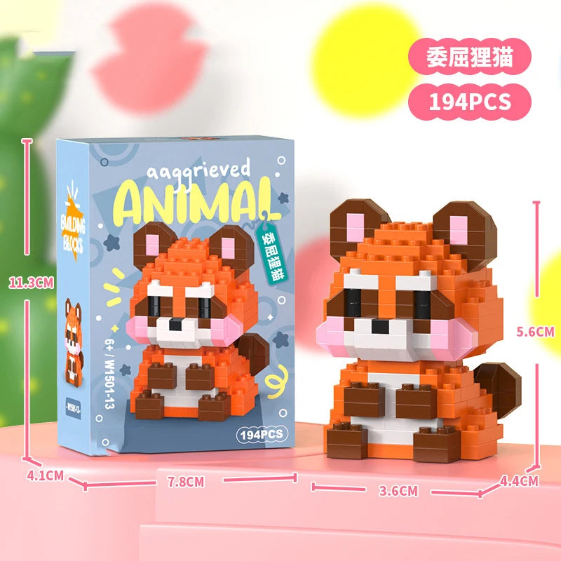 Animals Bricks Construction Set Micro Building Blocks Children Toy Adult Particle Building Block Mini Toys Decoration Home Gifts