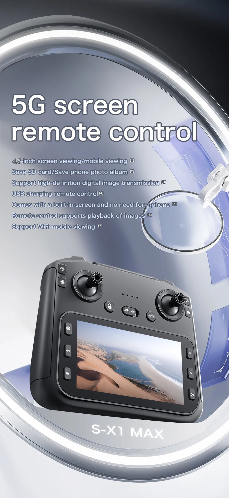 S-X1 MAX GPS Drone 4K Professional HD Camera 3-Axis Gimbal Aerial photography Brushless Screen 5G WIFI FPV Dron RC Quadcopter