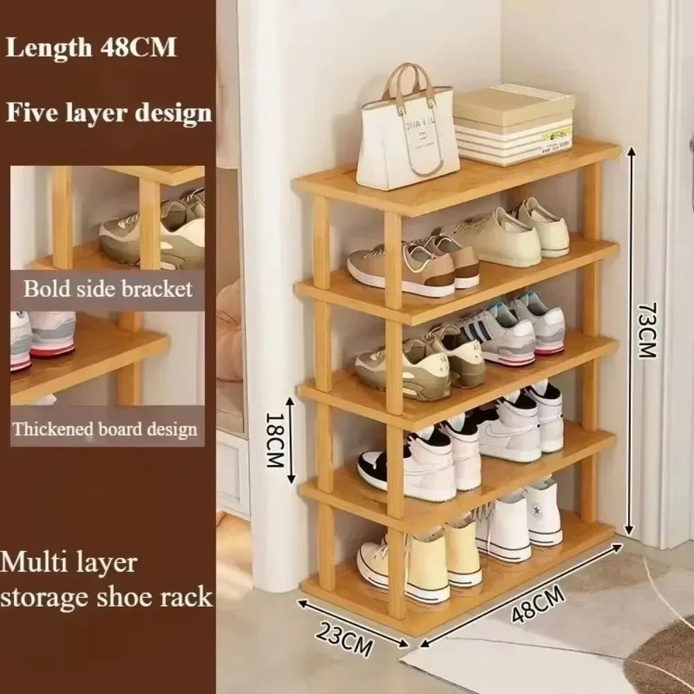 Bamboo Shoe Rack Detachable Shoe Rack for Easy Installation Storage Rack Entrance Storage Rack Multi-layer Simple Storage Rack