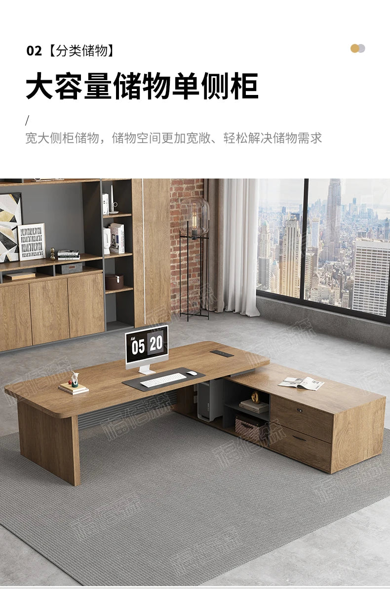 Boss Simple Furniture Computer Office Table Chair Combination Workshop Seating Desk Crafting Desk With Storage Design Furniture
