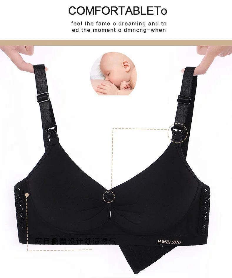 Maternity Nursing Bra Breastfeeding Bra for Soutien Gorge Allaitement Pregnant Women Underwear Pregnancy Clothes Front Wire Free