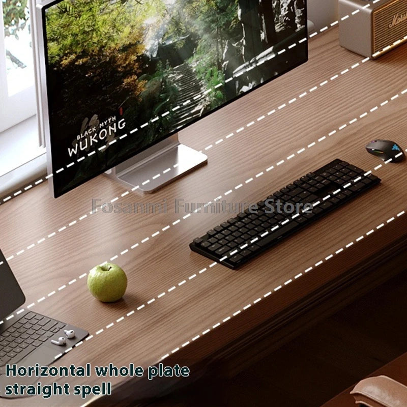 Industrial Style Solid Wood Office Desk Space-Saving L-Shaped Corner Computer Desk Home Writing Gaming PC Table with Steel Legs