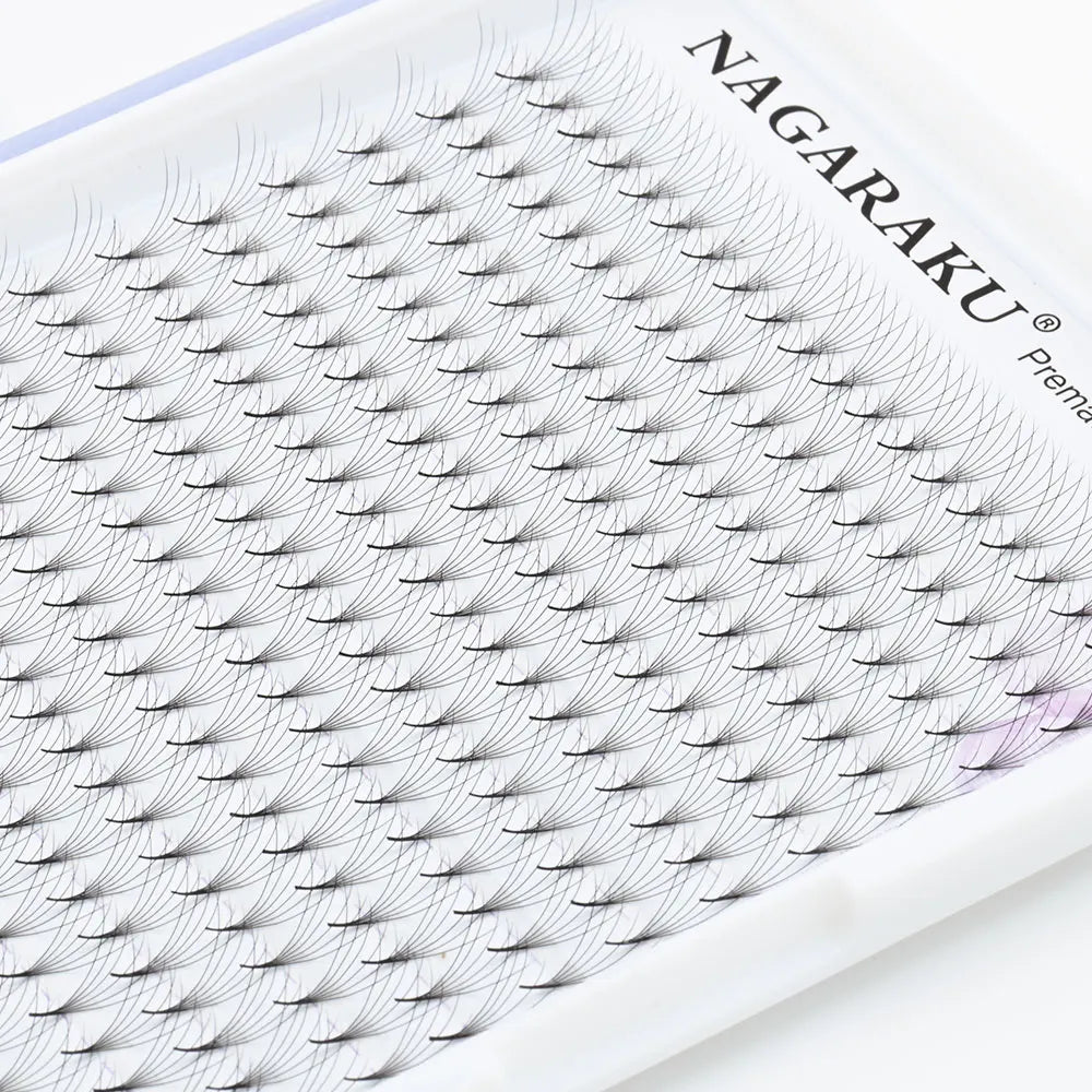 NAGARAKU Sharp Narrow Stem Premade Fans Eyelash Extension 5D 6D 10D Thin Pointy Base Russian Fans Ready Russian Volume