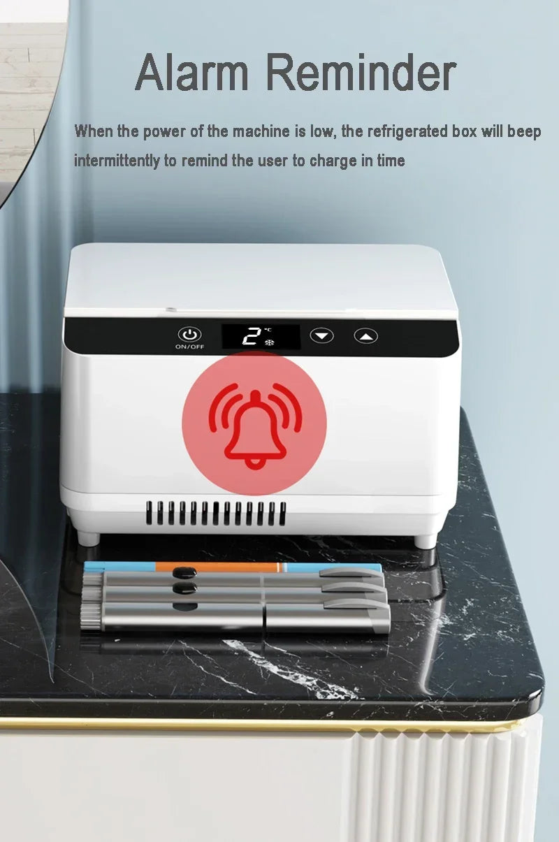 Double Layer Large Capacity Insulin Cooling Box With Carrying Bag Rechargeable LED Touch Insulin Medicine Refrigeration for Car