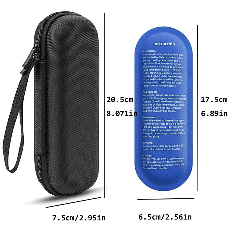 Portable Insulin Cooling Bag Carry-on Protector Waterproof Diabetic Medication Storage Bag for Insulin Pen Daily Life and Trips