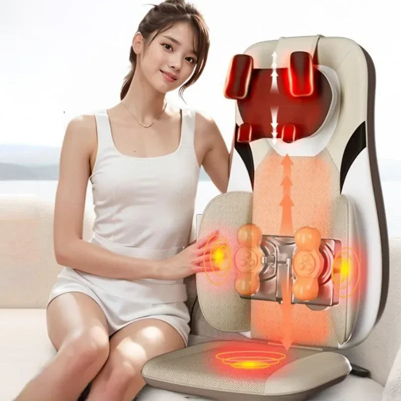 Dual-use Waist Walking Buttocks Cushion Vibrator Cushion for Back, Multifunctional Full Body Massage Mat, Neck and Back Massager