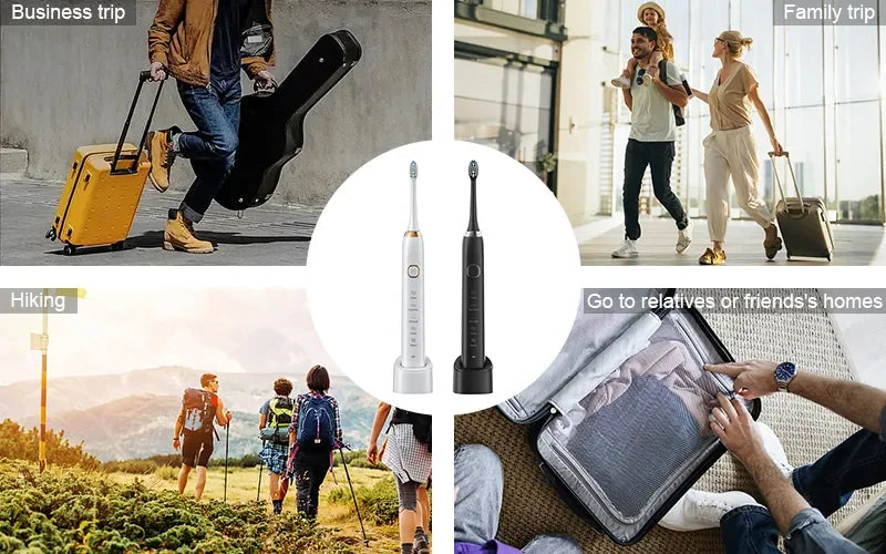 Sonic Electric Toothbrush Smart Ultrasonic Dental Teeth Whitening Rechargeable Adult Tooth Brush Sarmocare S100 With8 Brush Head