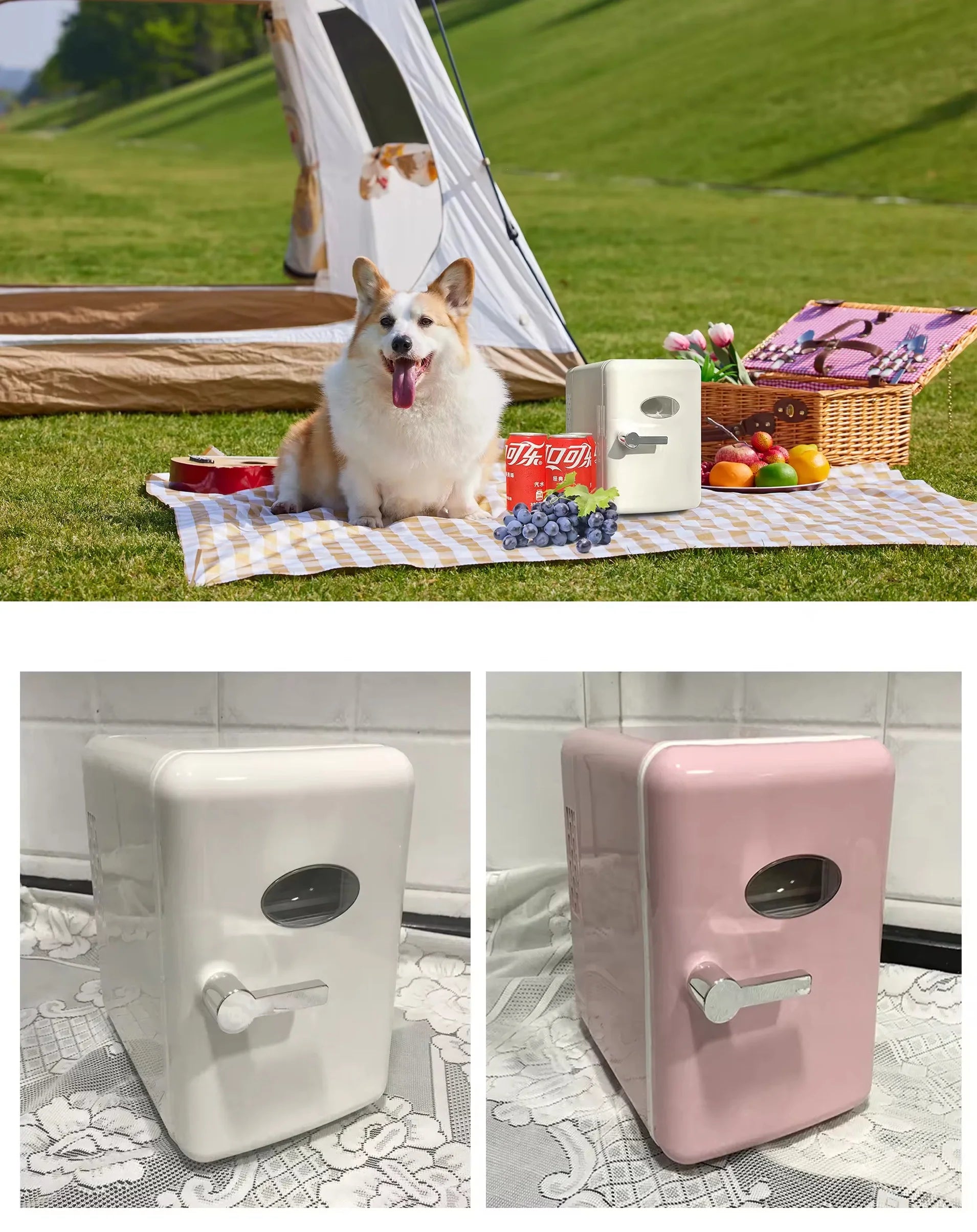 Mini Refrigerator for Cosmetics, Holds 4L Portable Fridge Cooler for Skincare,Cars, Offices,Dormitories Makeup Cooler