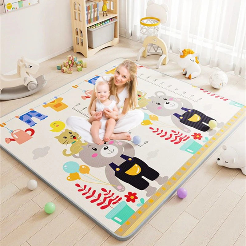 200x180/180x150/180x120cm Play Mat for Children's Thick Safety Mat Friendly Crawling Play Mats Folding Mat Carpet Rug Playmat