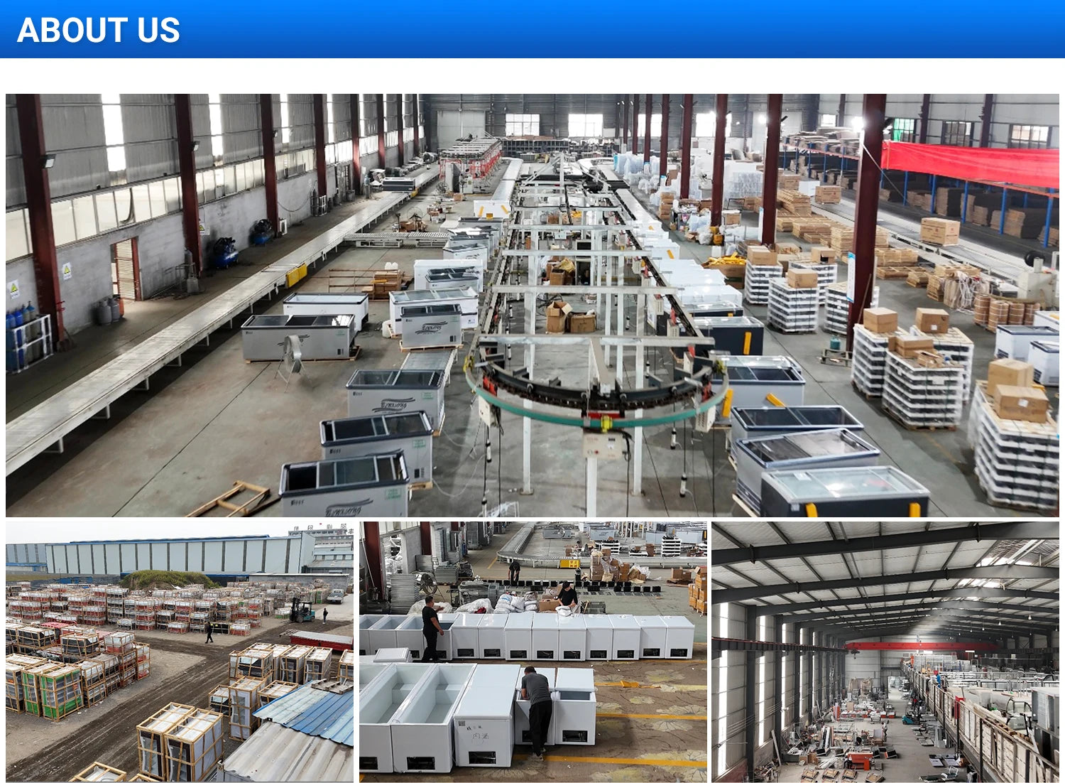 4-Door Commercial Freezer Refrigerator - Large Vertical Air Cooling Frozen Food Storage for Kitchen Restaurant