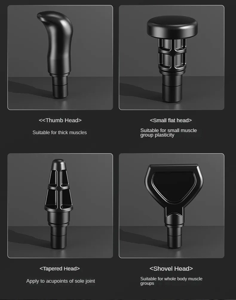 Mini  USB Electric Massage Gun Deep Tissue Facial Massgaer 8 Heads Arms Back Leg Muscle Relaxing For Body Back Arm Sport Fitness