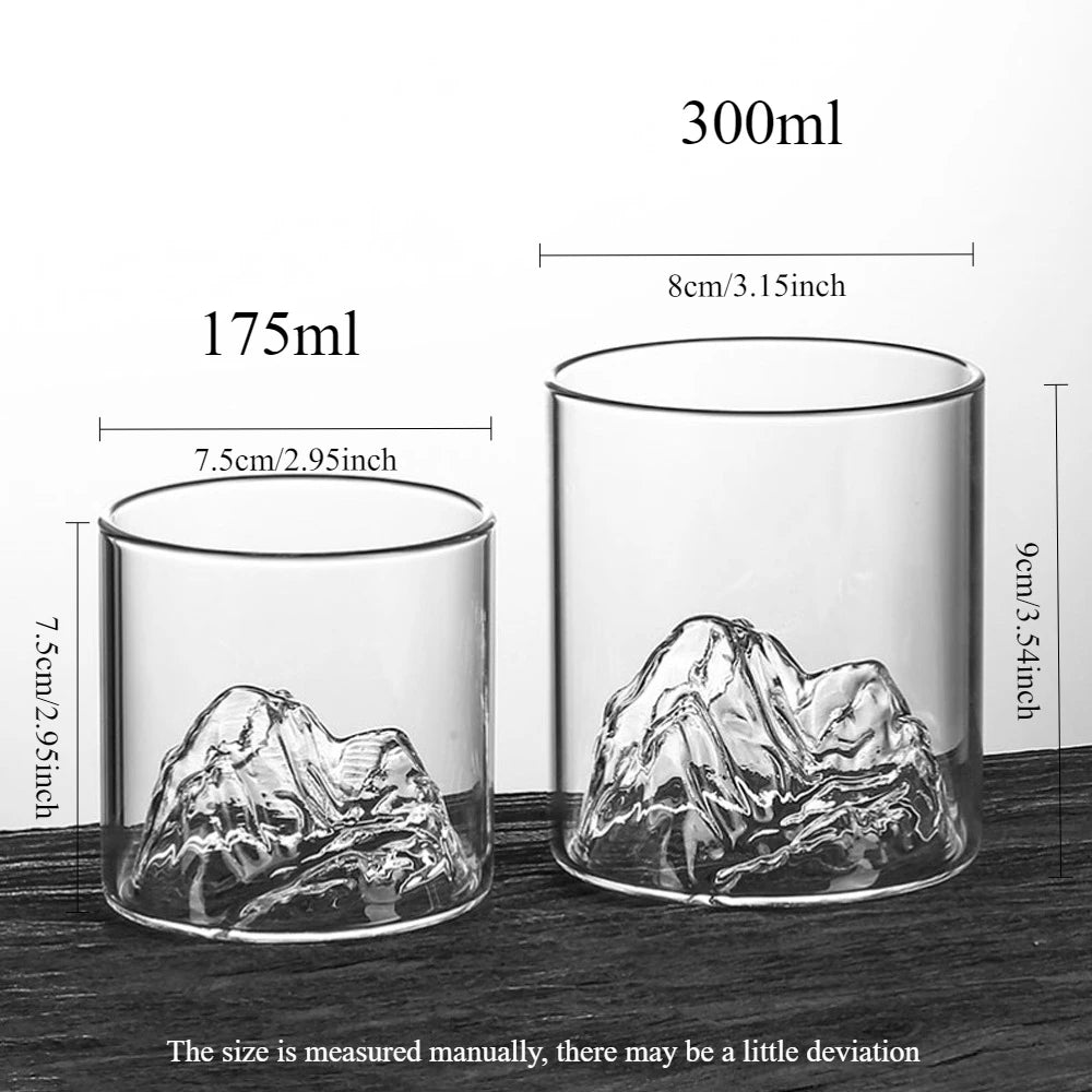 Drinkware glass glacier water cup 175/300ml Guanshan cup single whiskey transparent crystal cup suitable for bar party tea party