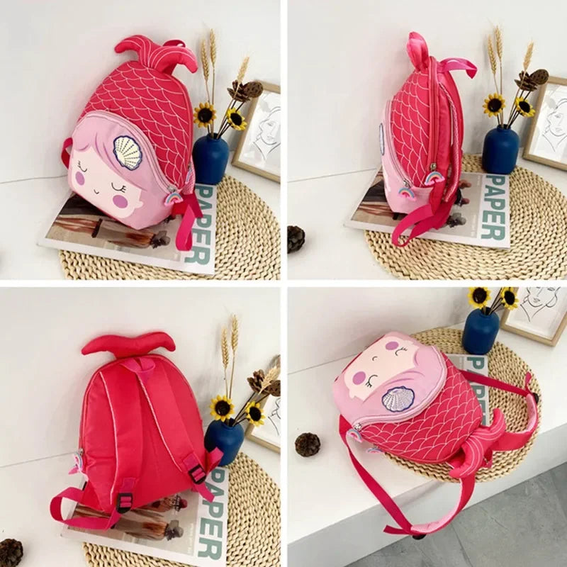 Kindergarten Sequin Princess Toddler Backpack Cartoon Fishtail Backpacks for Kids Cute Mermaid Children'S School Bag Purse Girls