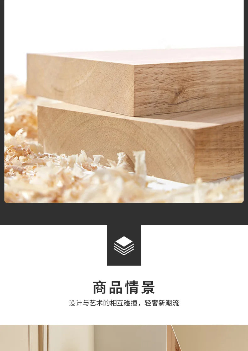 Solid wood full-body mirror floor mirror bedroom home rotatable full-length mirror hanging hanger integrated