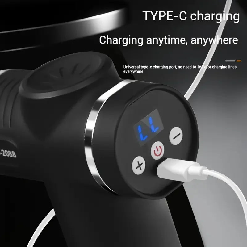 Mini Massage Gun Fascia Machine Muscle Relaxation Vibrating Gun Rod Percussion Massage Fitness Equipment Neck Grab Fascia Gun