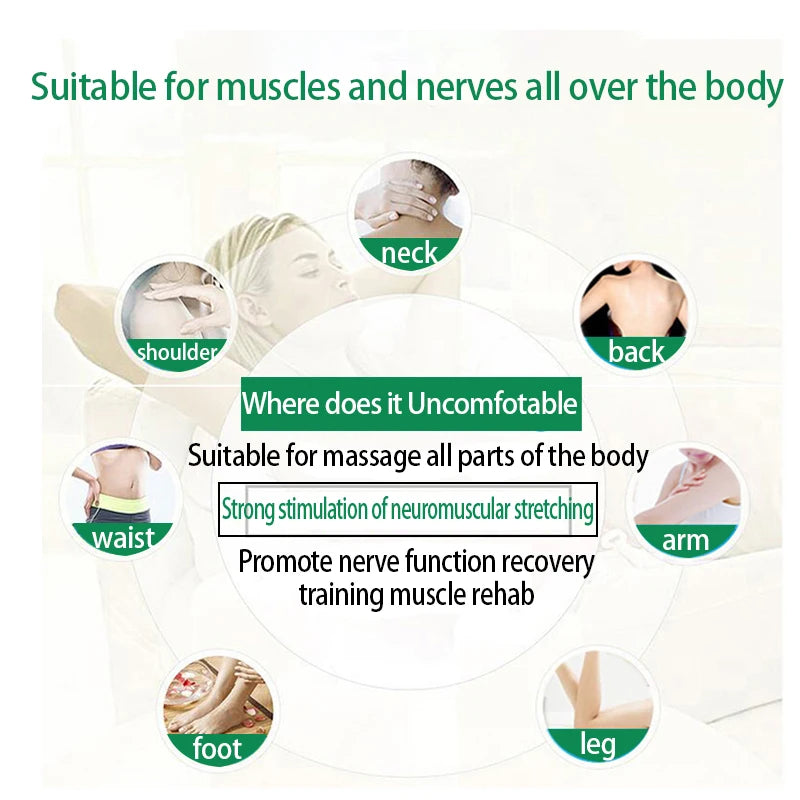 Electric 12 Modes TENS Acupuncture Physiotherapy EMS Muscle Stimulator Pulse Meridian Therapy Machine Body Relaxation Healthcare