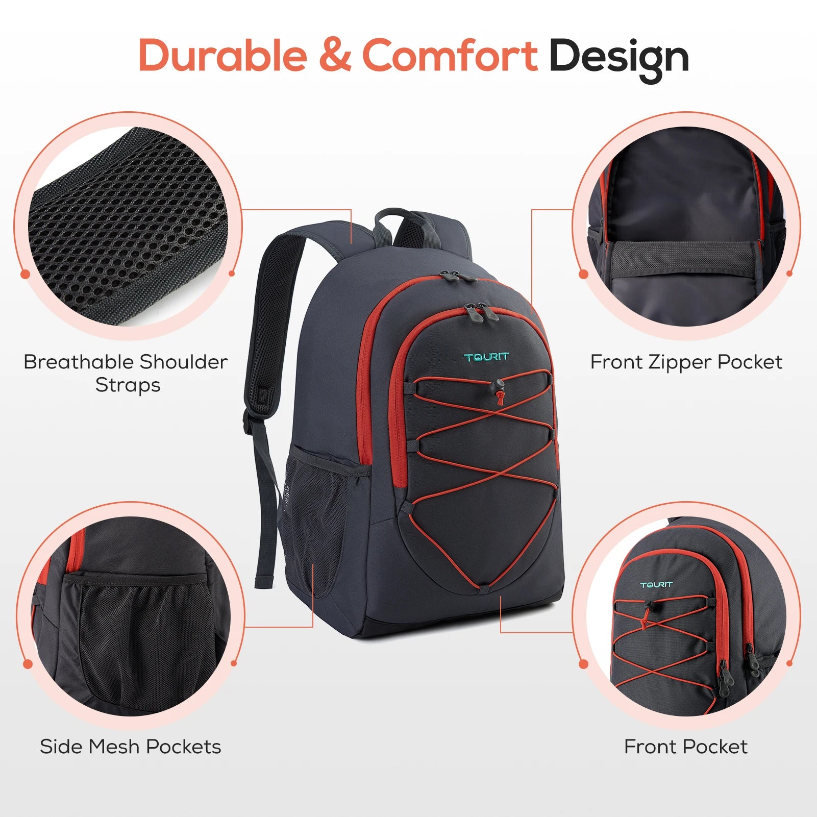 TOURIT 30L Thermal Backpack Cooler bag for drinks Insulated Bag Travel Beach Beer Leak-proof Food lunch Bags Portable Coolers