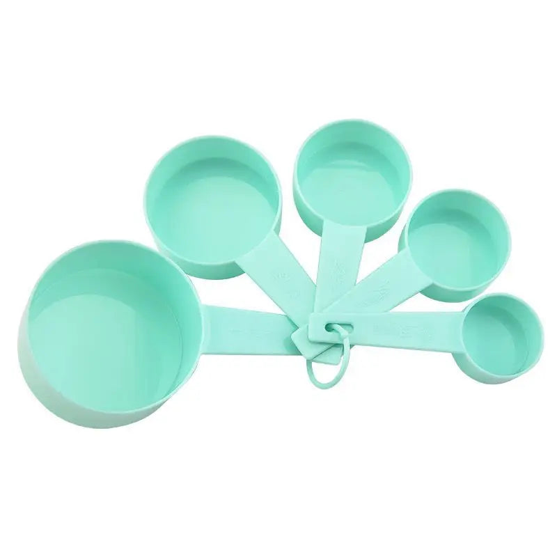Plastic Measuring Cups and Spoons Set  10 PCS  Kitchen Accessories Engraved US Markings Stackable Measuring Tools