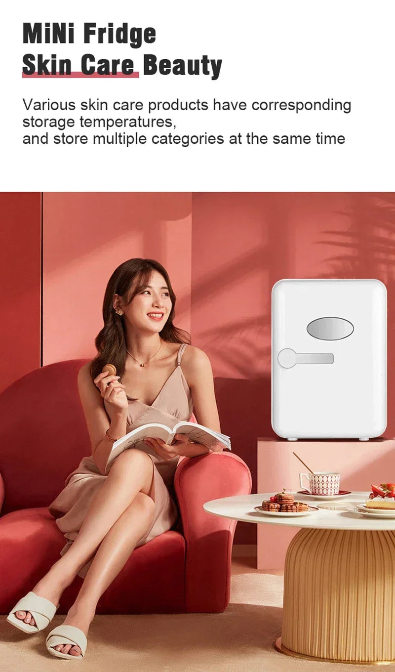 4L Mini Multifunction Refrigerator Cosmetics Mask Beverage Dormitory Refrigerators Cooler Warmer Beauty  Fridge for Car Home