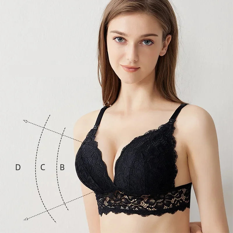 Underwear for pregnant women postpartum breast-feeding bra  lace bra big size nursing bra maternity