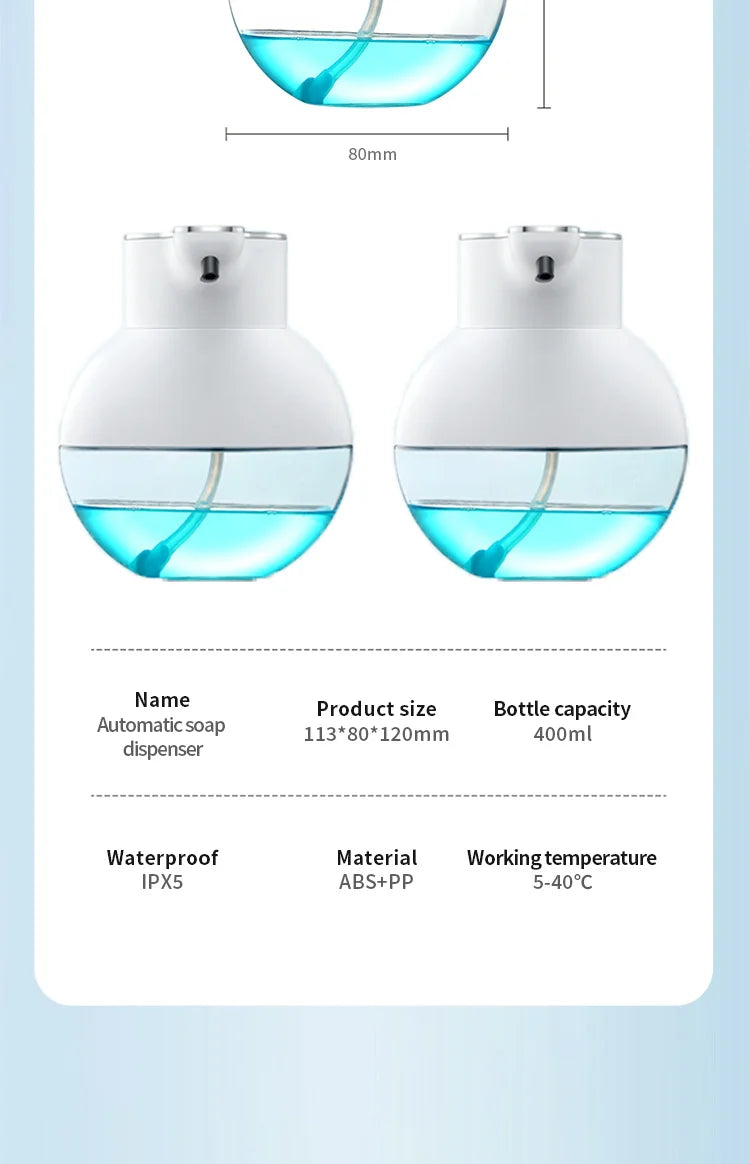 Smart Automatic Soap Foam Dispenser and Gel Bathroom Washing Hand liquid detergent Machine Wall Panels Mounted USB Rechargeable