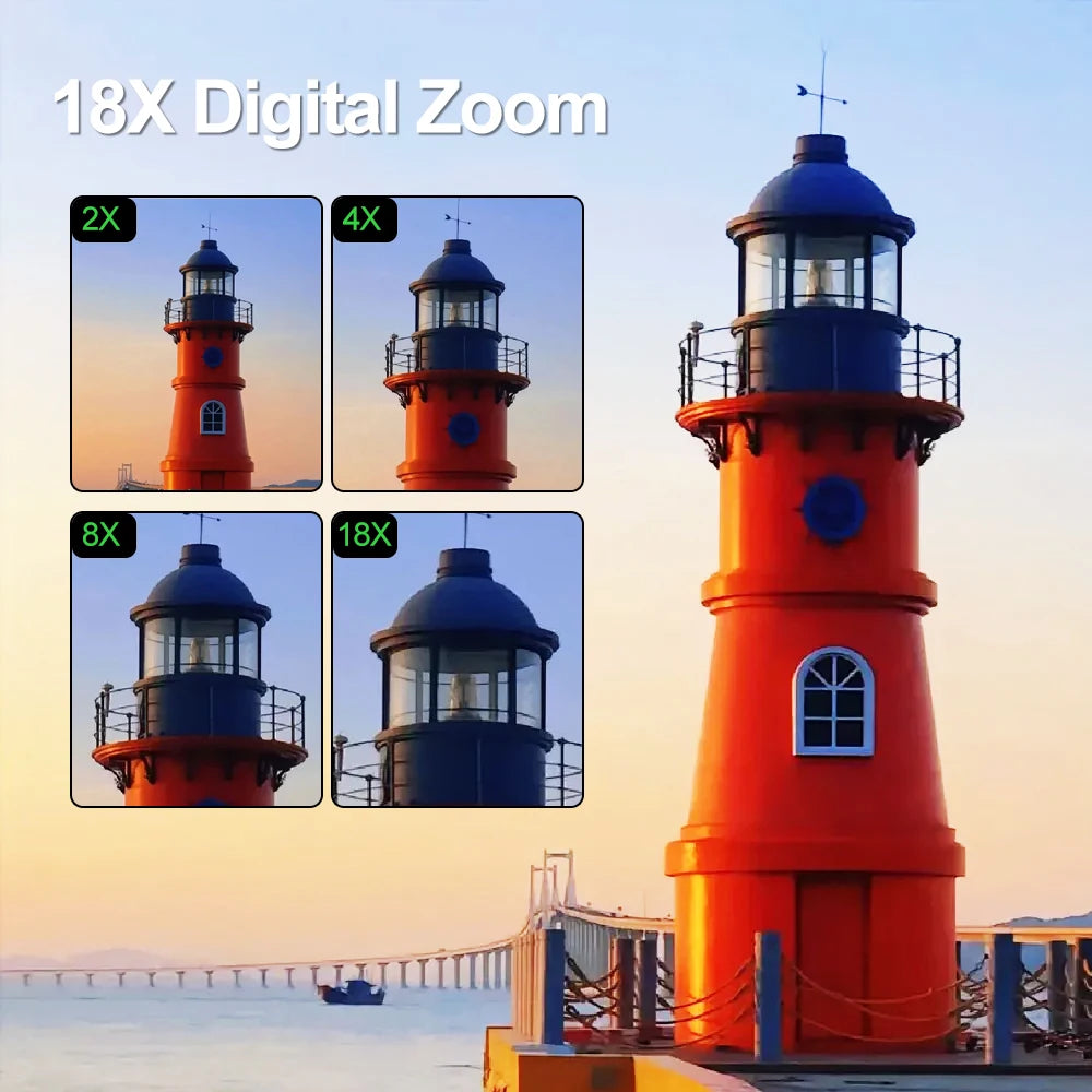 64MP Digital Photography Camera 3.0" Flip Screen WIFI 18X Digital Zoom 4K Vintage Vlog Video Recorder YouTube Webcam Cameras