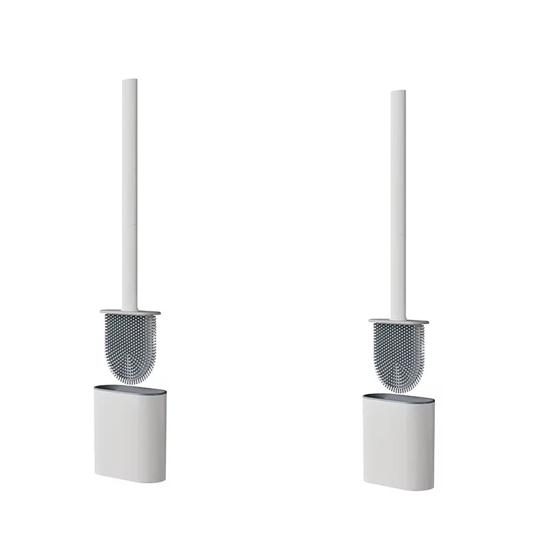 1PC Black Wall Mounted Toilet Brush Silicone Flat Brush Head Toilet Brush Cleaner Brush Set Toilet Cleaning Brush Bathroom